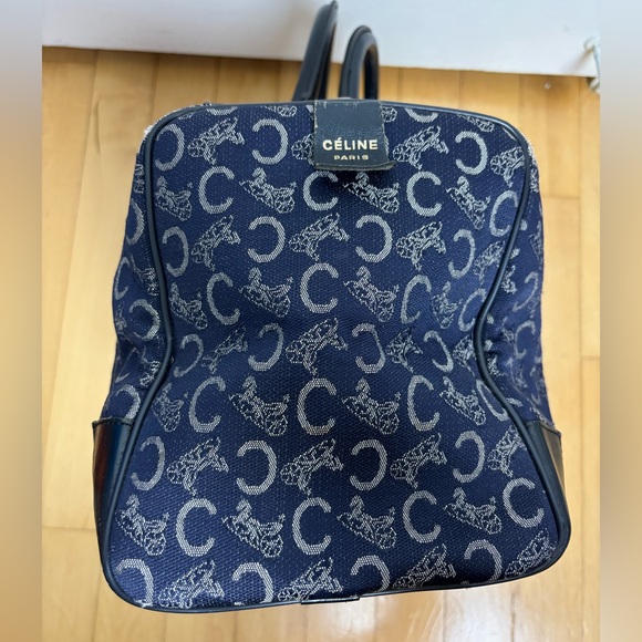 Celine Navy and Black Patterned Tote - Picture 9 of 16